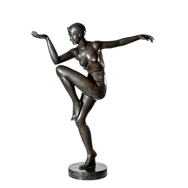Art Deco Woman Bronze Sculpture Large Life Size Statue Era Classical